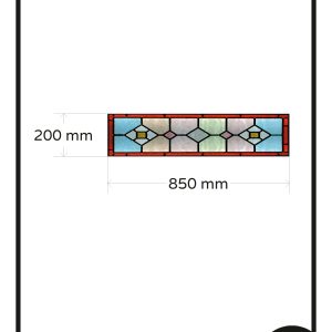 Raamfolie glas in lood bovenraam 52,00 app 5758