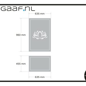 Raamfolie lotusbloem gesneden eigen ontwerp 2x 110,00 app 5883