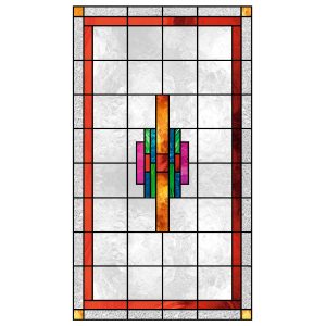 Glas in lood rood geel roze groen raamfolie 191 G