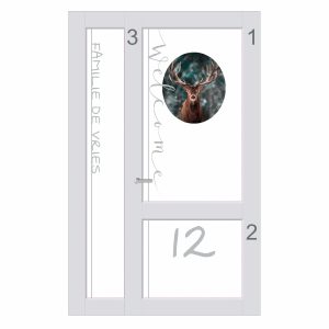 Raamfolie full colour Welcome hert F-4C