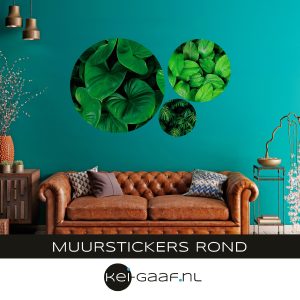 Muursticker rond bladeren MS-R28