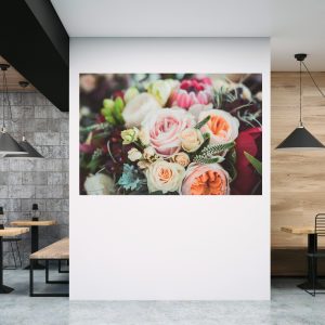 Muursticker canvas bloemen vintage 2E