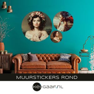 Muursticker rond vrouwen art MS-R30